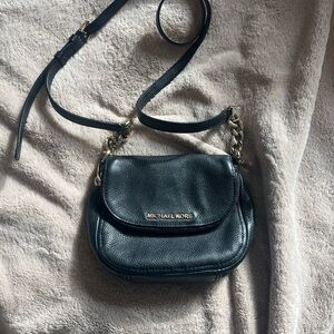 Michael Kors Black Pebbled Leather Crossbody Bag